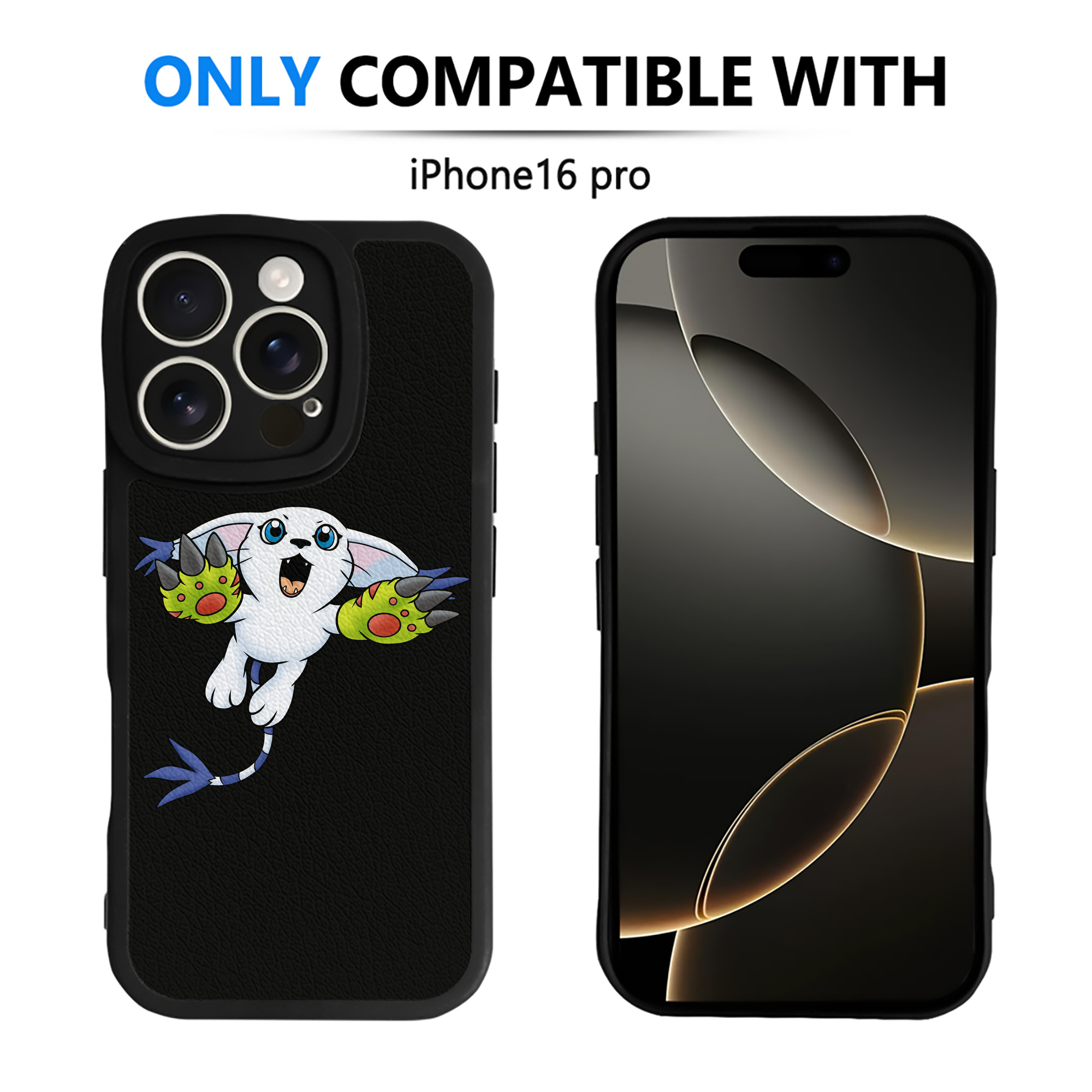 （画像用） Digimon デジタルモンスター/デジモン 【iPhone 16シリーズ対応】シリコンスマホケース（レザー調） 材質：シリコン
